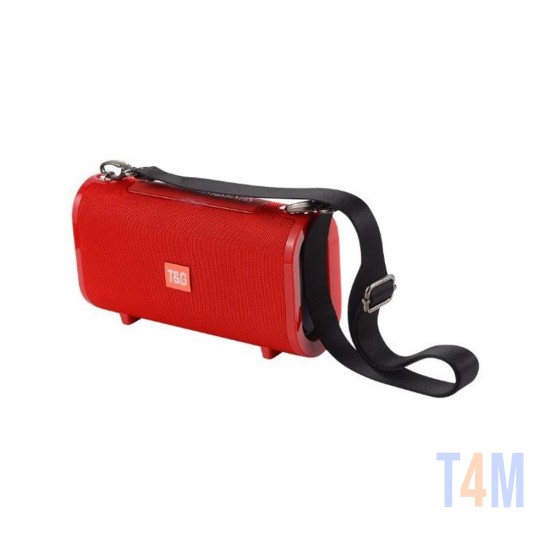 COLUNA BLUETOOTH T&G TG-123/TG123 FM/TF/AUX/DISCO U/CHAMADAS MÃOS LIVRES VERMELHO